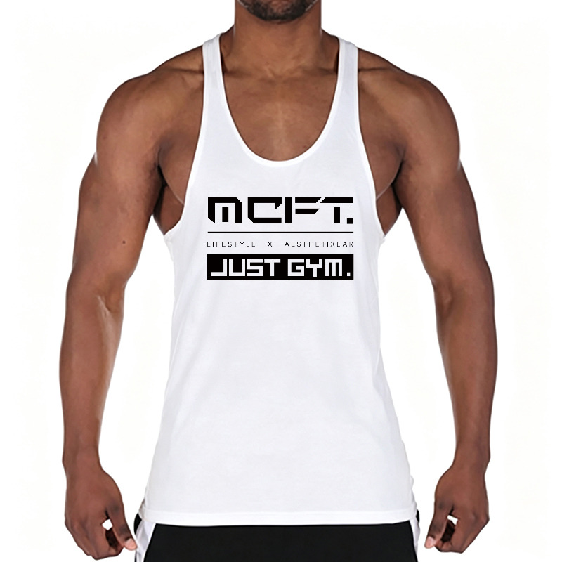 Running Men Cotton Gym Vest Ta - Tank Top Muscle 评论和价格