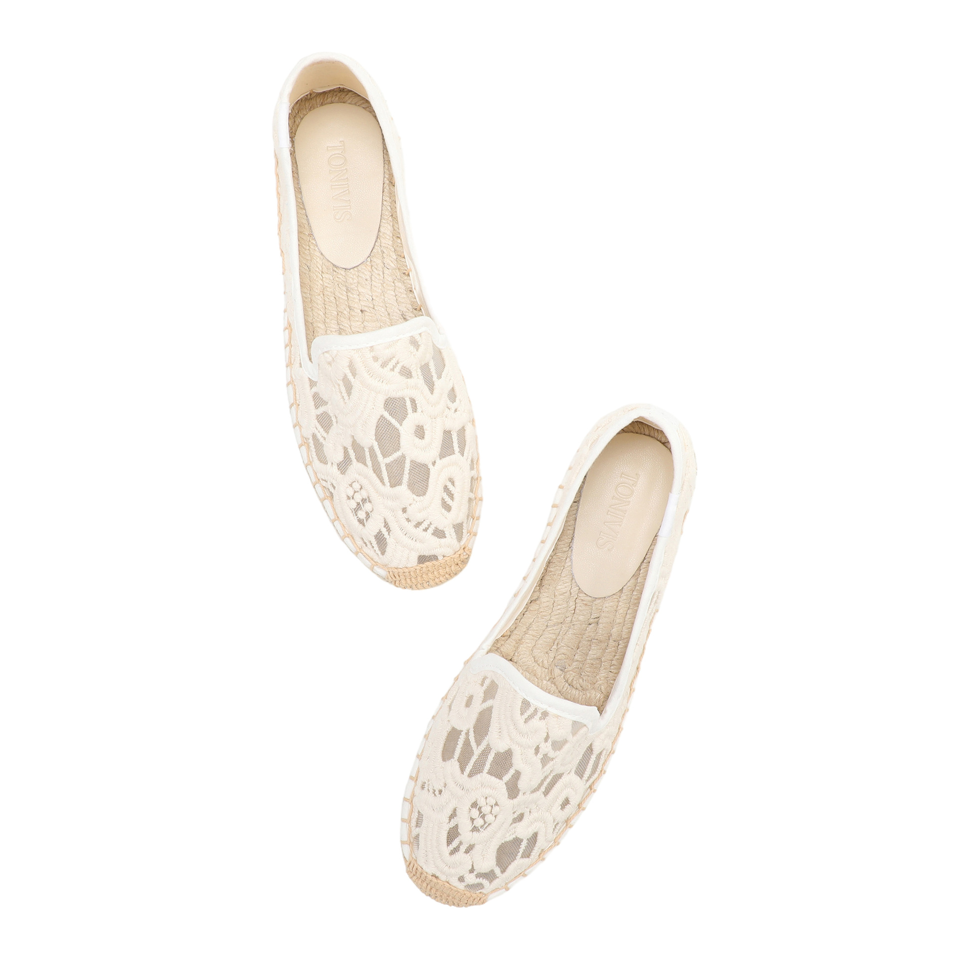 Women Lace Espadrilles Flats S - Espadrille Slip On 评论和价格